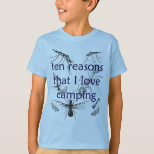 Funny Bugs Love Camping Kids T-shirt