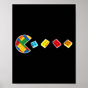 Funny Building Blocks Gamer Master Builder Brick L Poster