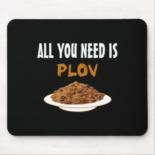 Funny Bukharian Uzbek Food - Plov Lover Bbq Tee Gi Mouse Pad