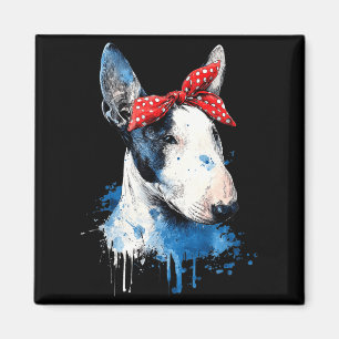 Funny bull terrier design for dog lovers mother's magnet