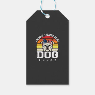 Funny Bulldog Dog Lover Retro Quote Gift Tags