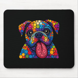 Funny Bulldog Dog Lovers Polka Dot Happy Dot Day G Mouse Pad