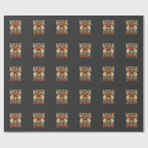 Funny Bulldog Love Quote Retro Dog Wrapping Paper