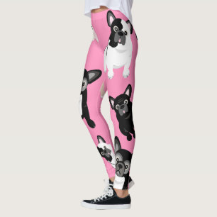 Funny Bulldog Puppies Custom Colour Leggings