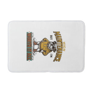 Funny Bulldog Quote Vintage Engraving T-Shirt Desi Bath Mat
