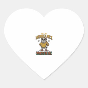 Funny Bulldog Quote Vintage Engraving T-Shirt Desi Heart Sticker