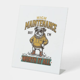 Funny Bulldog Quote Vintage Engraving T-Shirt Desi Pedestal Sign