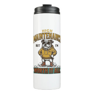 Funny Bulldog Quote Vintage Engraving T-Shirt Desi Thermal Tumbler