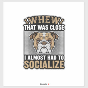 Funny Bulldog Socialise Vintage Vector Shirt Desig