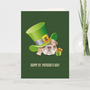 Funny Bulldog St. Patrick's Day Card