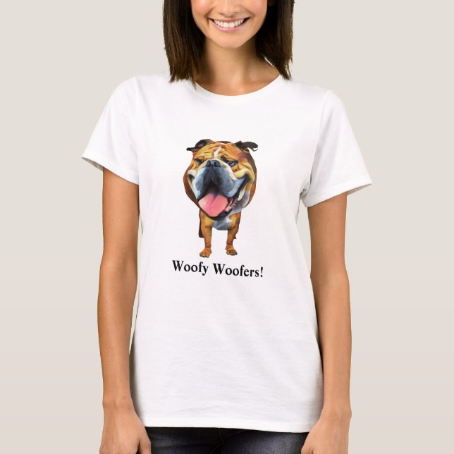 Funny Bulldog Woman's T-Shirt (Front)