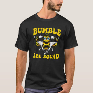 Funny Bumble Bee Design For Kids Men Women Bee Squ T-Shirt