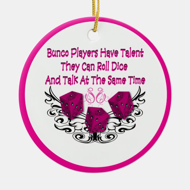 Funny Bunco Christmas Ornament (Front)