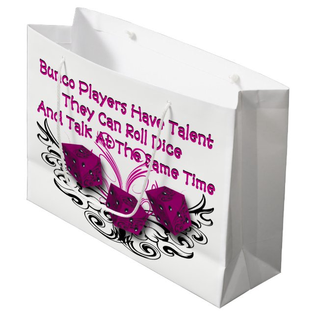 Funny  Bunco Dice Game Prize Bag (Front Angled)