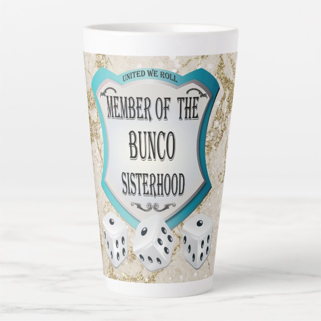 Funny Bunco Player Friend Latte Mug (Front)