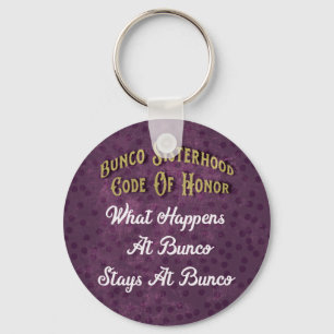 Funny Bunco Sisterhood Code Of Honour Key Ring