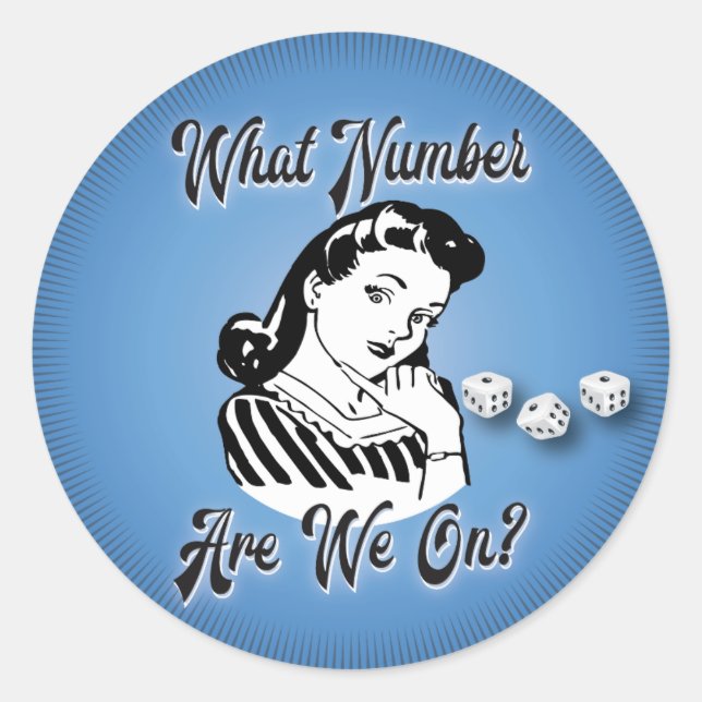 Funny Bunco Sticker - What number are we on? (Front)