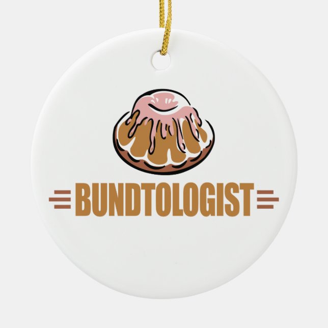 Funny Bundt Cake Ceramic Ornament (Front)