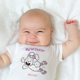 Funny Bunny 1st Easter Baby Bodysuit
