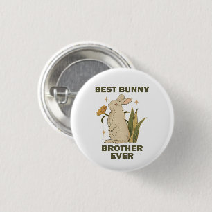 Funny Bunny, Best Bunny Brother Ever, Bunny Lover 3 Cm Round Badge
