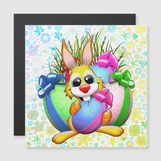 Funny Bunny biting an Easter Egg (Front/Back)