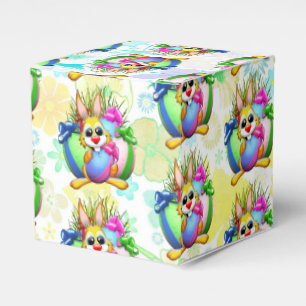 Funny Bunny biting an Easter Egg Favour Box