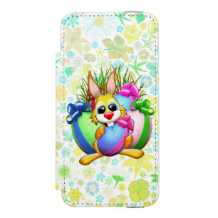 Funny Bunny biting an Easter Egg Incipio Watson™ iPhone 5 Wallet Case