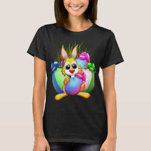 Funny Bunny biting an Easter Egg T-Shirt