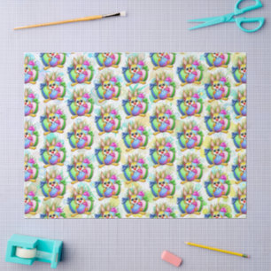 Funny Bunny biting an Easter Egg Tissue Paper