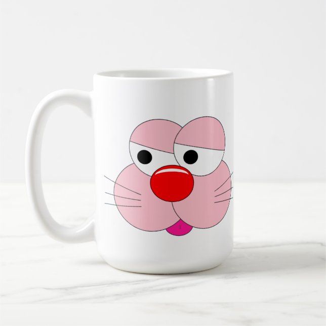 Funny Bunny Cartoon - Cool Fun Coffee Mug (Left)