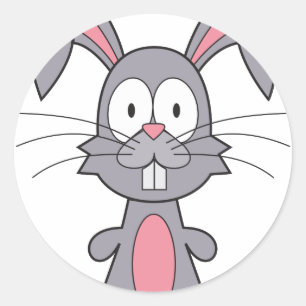 Funny Bunny Classic Round Sticker