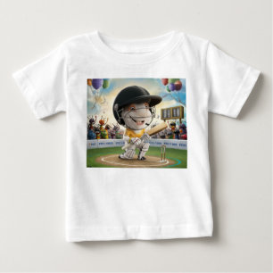 Funny bunny Cricket Batsmen Baby T-Shirt