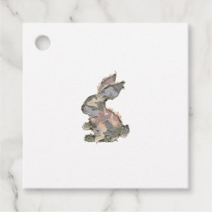 Funny Bunny Crochet Patchwork Camo Rabbit Happy Ea Favour Tags
