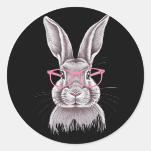 Funny Bunny Cute Family Gifts Easter  Classic Round Sticker