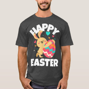 Funny Bunny Easter Egg Girls Boys Toddler Happy Ea T-Shirt