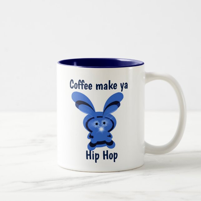 Funny Bunny Easter Quote  Two-Tone Coffee Mug (Right)