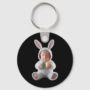 Funny Bunny Easter Trump Meme Happy Easter Day Key Ring