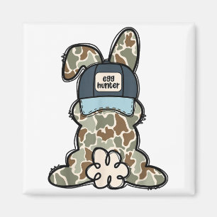 Funny Bunny Egg Hunter Rabbit Lovers Happy Easter Magnet