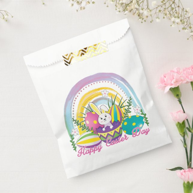 Funny Bunny Happy Easter Day Favour Bag (Sealed)