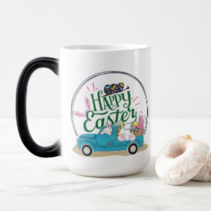 Funny Bunny Happy Easter Day Magic Mug