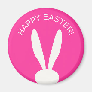 FUNNY BUNNY Happy Easter Eggs Hunt Party Modern Magnet