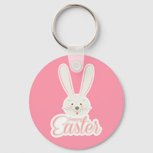FUNNY BUNNY Hapy Easter Eggs Hunt Party Key Ring