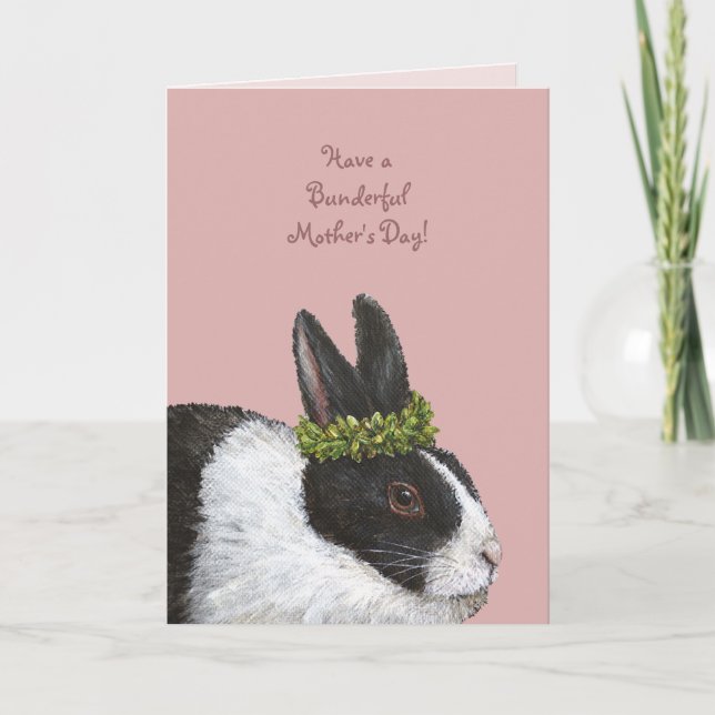 Funny Bunny Mother's Day card (Front)