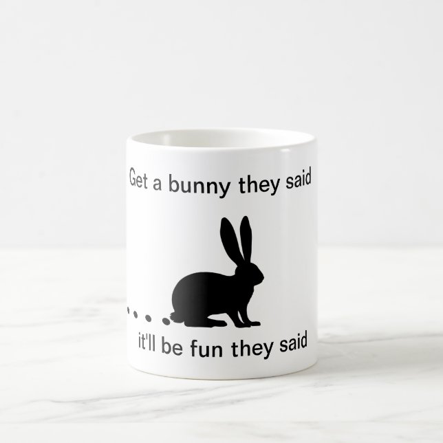 Funny Bunny Poop Coffee Mug (Center)