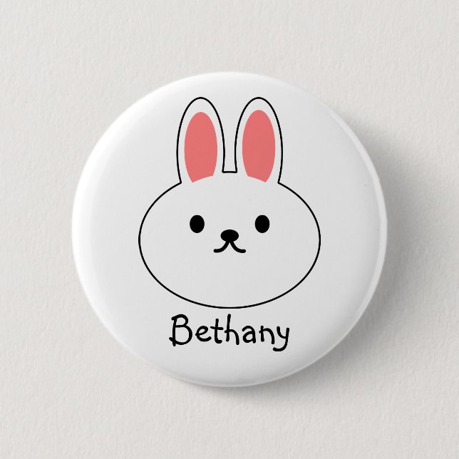 Funny Bunny Rabbit  6 Cm Round Badge (Front)