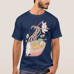 Funny Bunny Rabbit Ramen Noodle Soup, Anime Kawaii T-Shirt