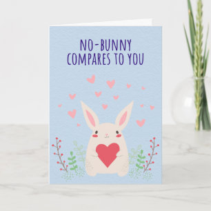 Funny Bunny Rabbit Valentine Card