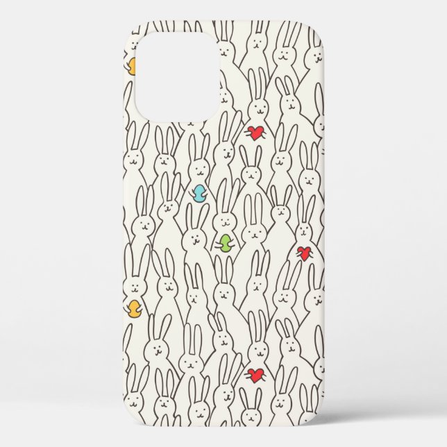 Funny bunny seamless pattern Case-Mate iPhone case (Back)
