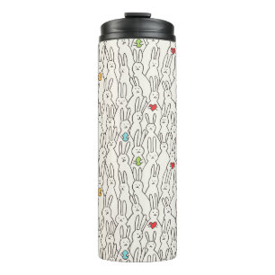 Funny bunny seamless pattern thermal tumbler