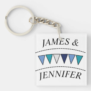 Funny Bunting And Names Key Ring